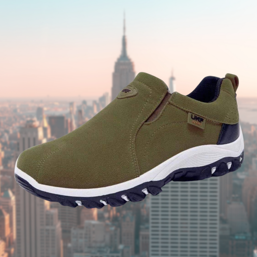 Chaussures orthopédiques sans lacets, semelle antidérapante, élégantes, confortables, disponibles en plusieurs couleurs.