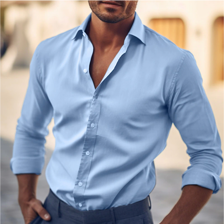 Chemise homme moderne, coupe flatteuse, finitions élégantes, tenue sophistiquée et confortable, idéale pour toutes occasions.