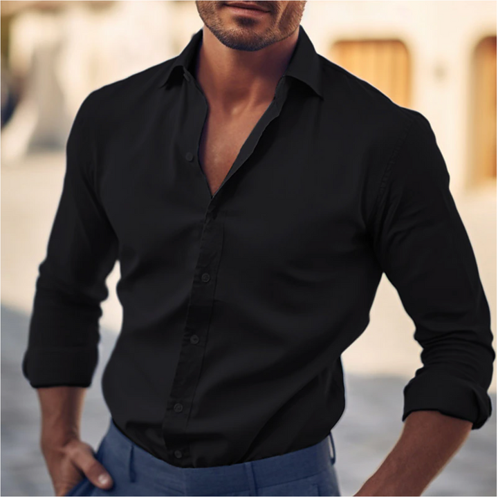 Chemise homme moderne, coupe flatteuse, finitions élégantes, tenue sophistiquée et confortable, idéale pour toutes occasions.