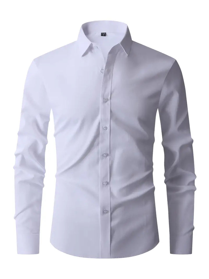 "Chemise semi-formelle homme élégante, coupe moderne, tissu léger, détails raffinés, idéale pour toutes occasions"