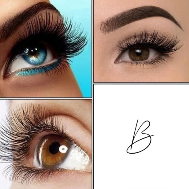 "Cils magnétiques élégants, longs et volumineux, sans colle, ajoutant confort et glamour instantané."
