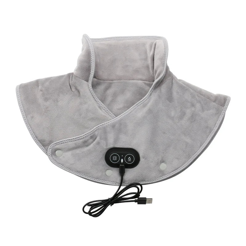 Collier chauffant pour cervicales, design ergonomique, soulagement tension et douleur cervicales, chaleur douce et apaisante.