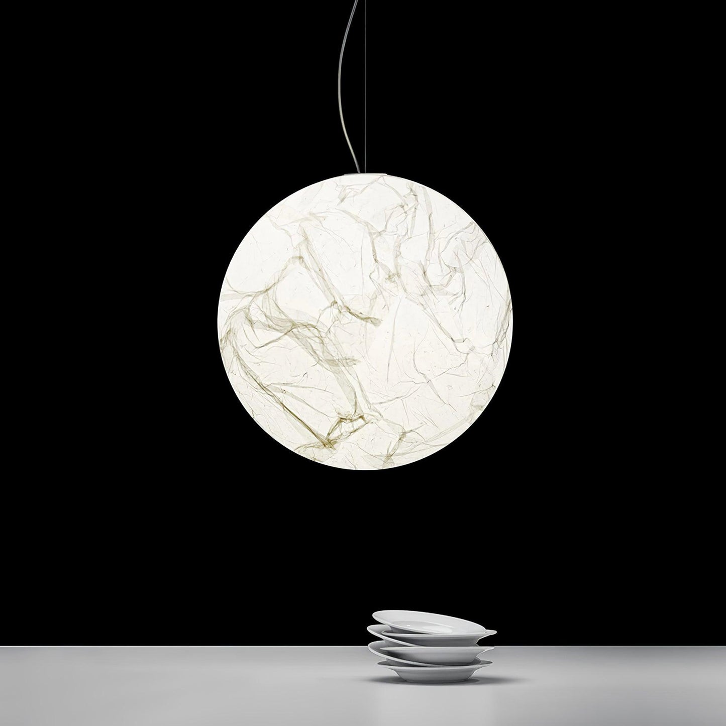 Lampe Pendante En Soie Moon