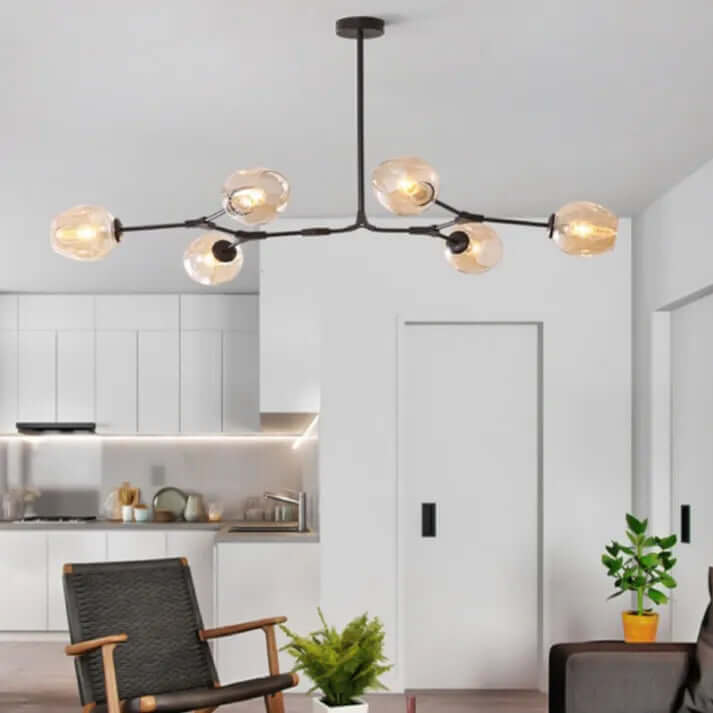 Lustre Suspension Verre Bulle Design Moderne