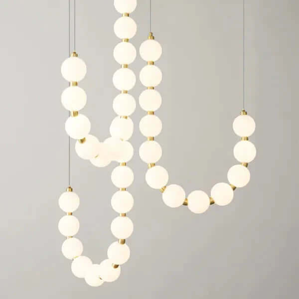Lustre À Chaîne Blanc De Luxe