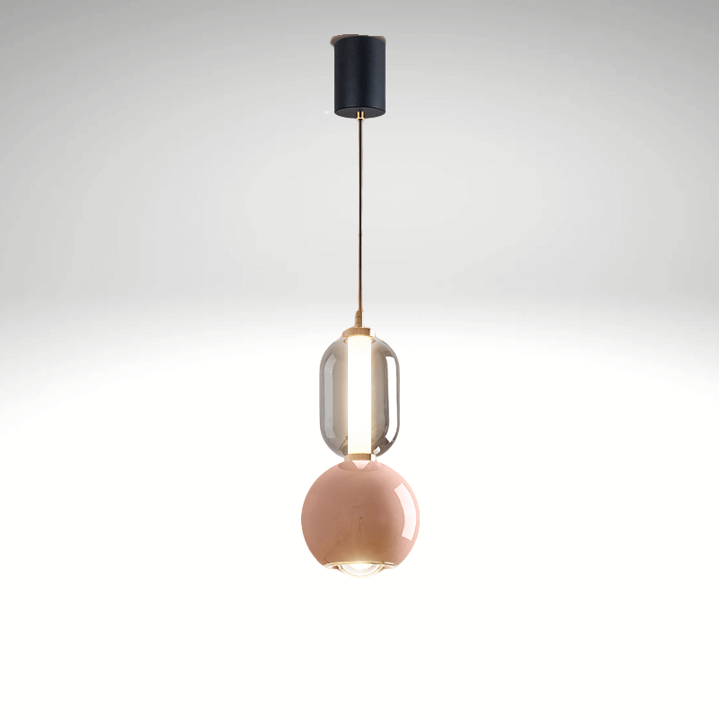 Suspension Luminaire Design Fer Verre - Éclairage Minimaliste