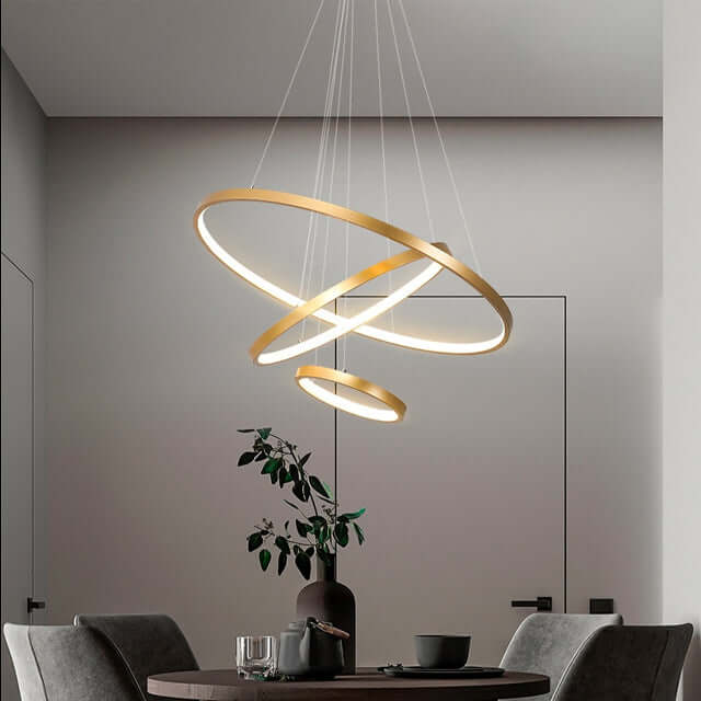Lampe de plafond moderne 3 anneaux