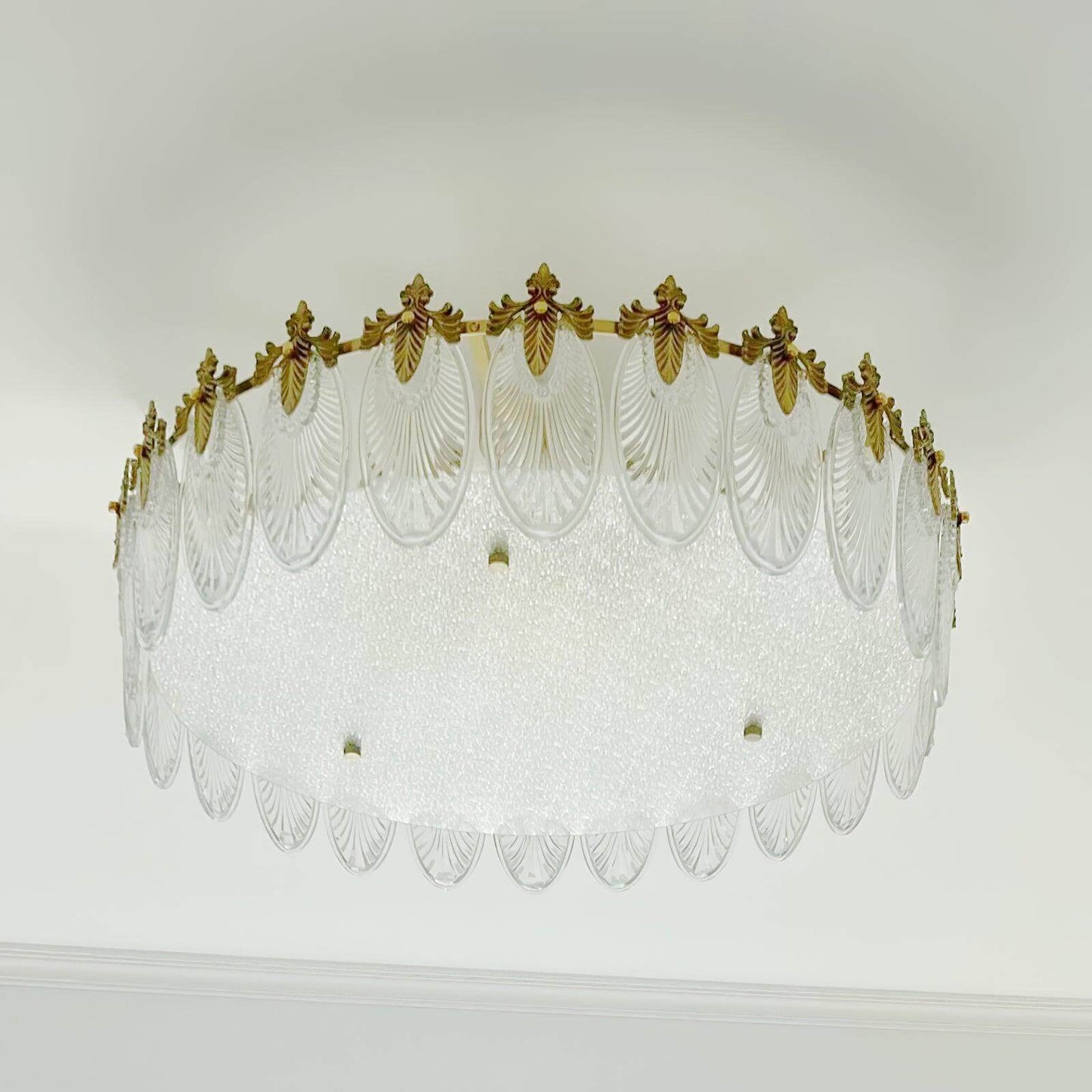 Motif Décoratif Lustre Rond En Verre