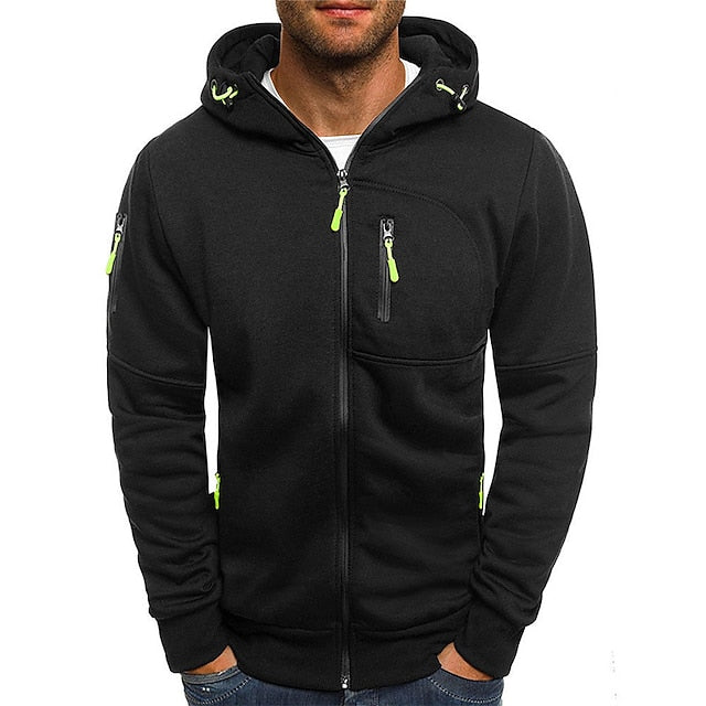 "Hoodie homme élégant en coton, moderne et confortable, avec poche kangourou et capuche, idéal pour style casual ou formel."