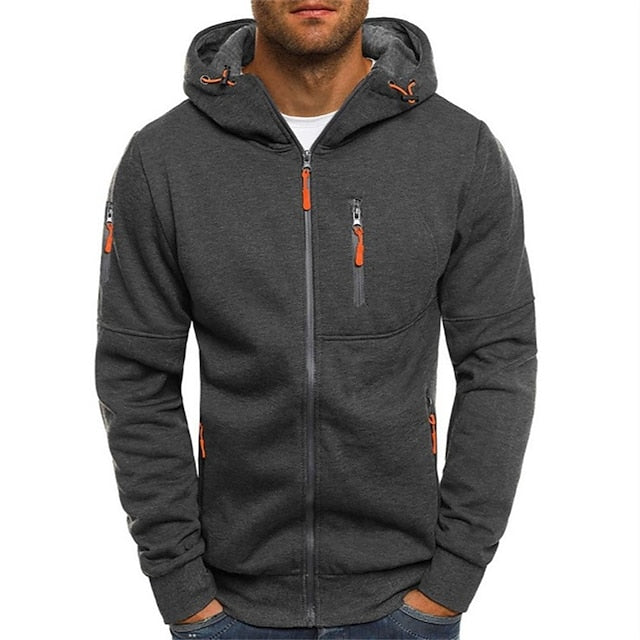 "Hoodie homme élégant en coton, moderne et confortable, avec poche kangourou et capuche, idéal pour style casual ou formel."