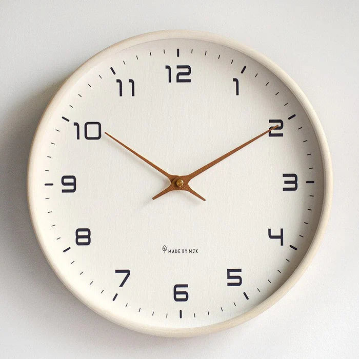 "Horloge murale nordique en bois, design minimaliste scandinave, matériaux naturels, 25x25cm ou 30x30cm"
