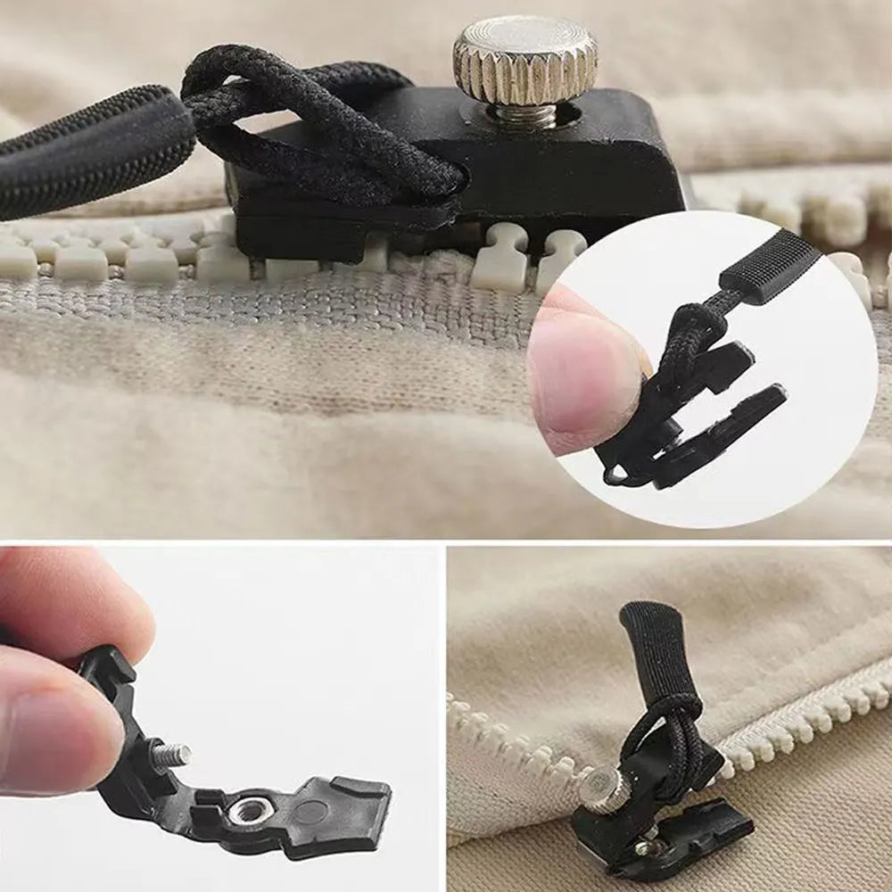 Kit de réparation zipper universel, 6 pièces, pour restaurer fermetures à glissière, ajustement facile et durable, idéal mais