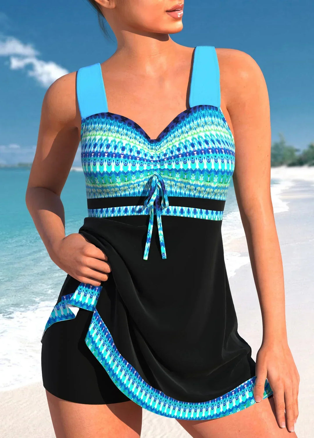 "Maillot de bain femme élégant, couleur noire, design épuré, coupe flatteuse pour plage ou piscine, confort et style."