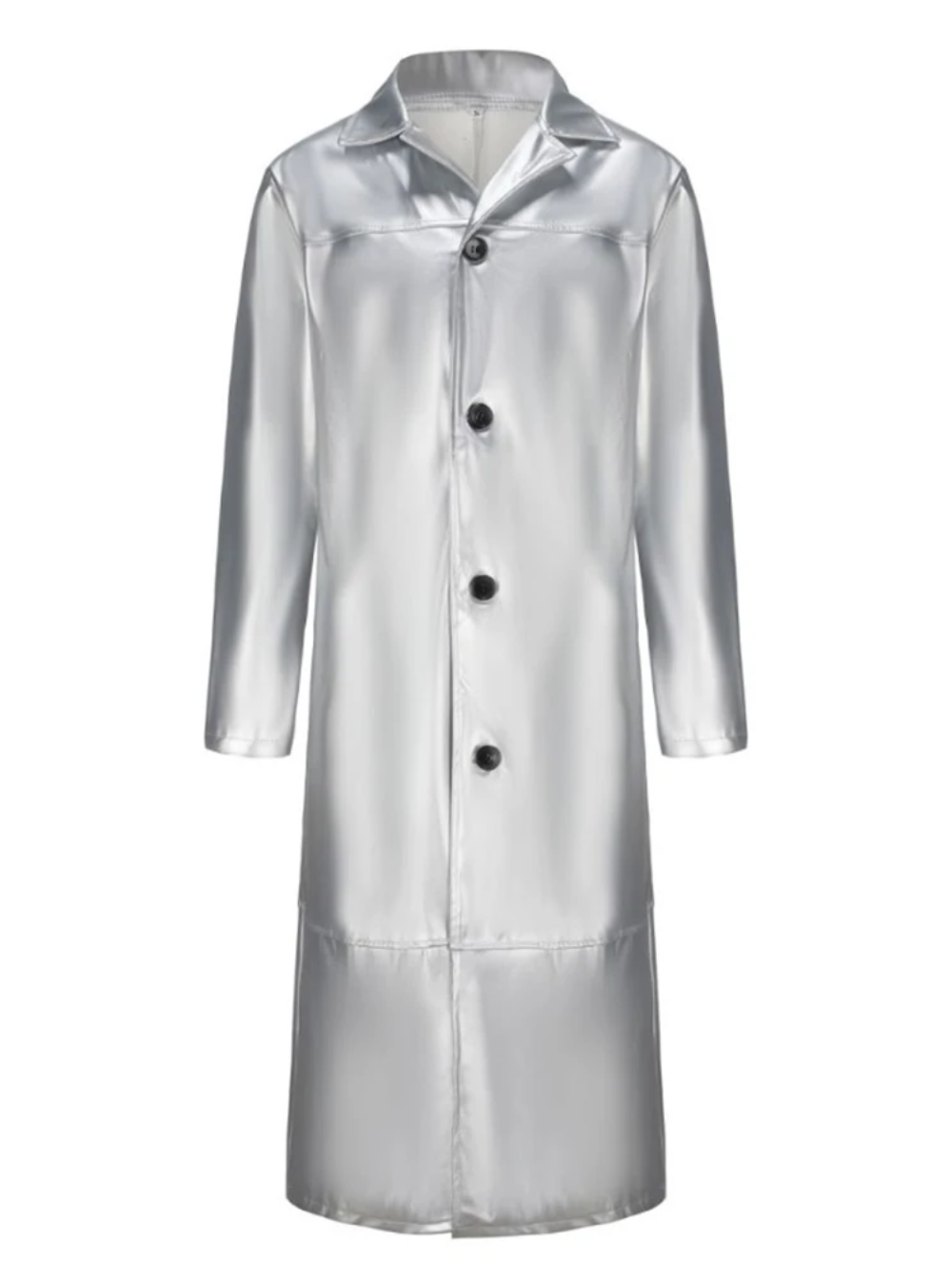 "Manteau long en cuir homme, élégant, cuir raffiné, revers classiques, style intemporel, durable et polyvalent."