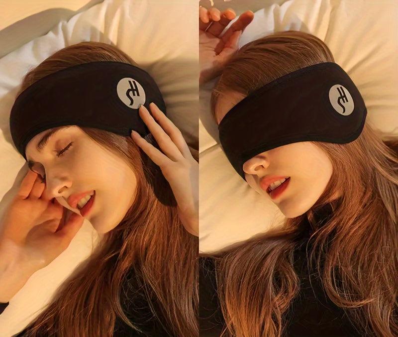 "Masque antibruit en coton avec bouchons d'oreilles, sangle réglable, idéal pour un sommeil paisible performant."