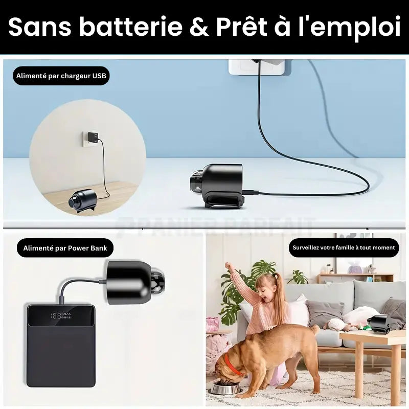 "Mini caméra espion sans fil, compacte, qualité HD, idéale pour surveillance discrète intérieure et extérieure."