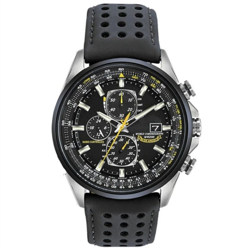"Montre de luxe pour hommes, design moderne, cadran rond, aiguilles lumineuses, bracelet élégant, montre quartz précise."