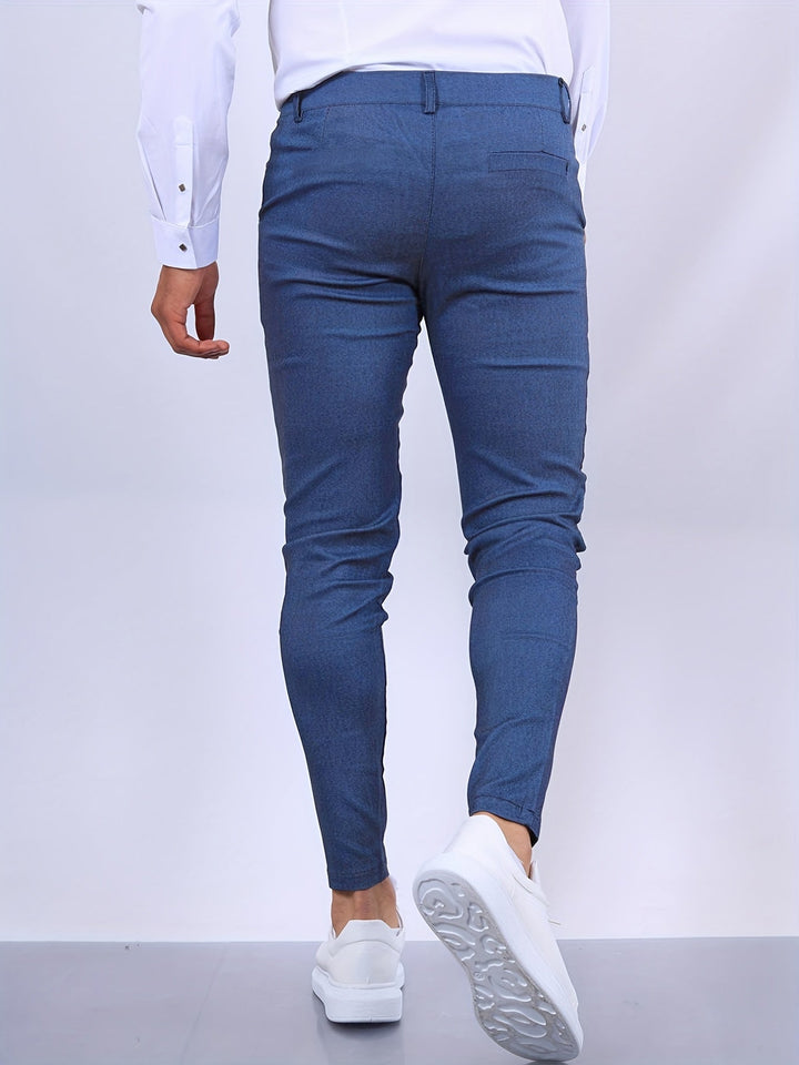 "Pantalon homme slim fit élégant, coupe moderne et ajustée, idéal pour un style professionnel et confortable."