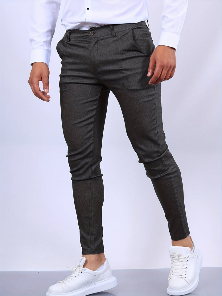 "Pantalon homme slim fit élégant, coupe moderne et ajustée, idéal pour un style professionnel et confortable."