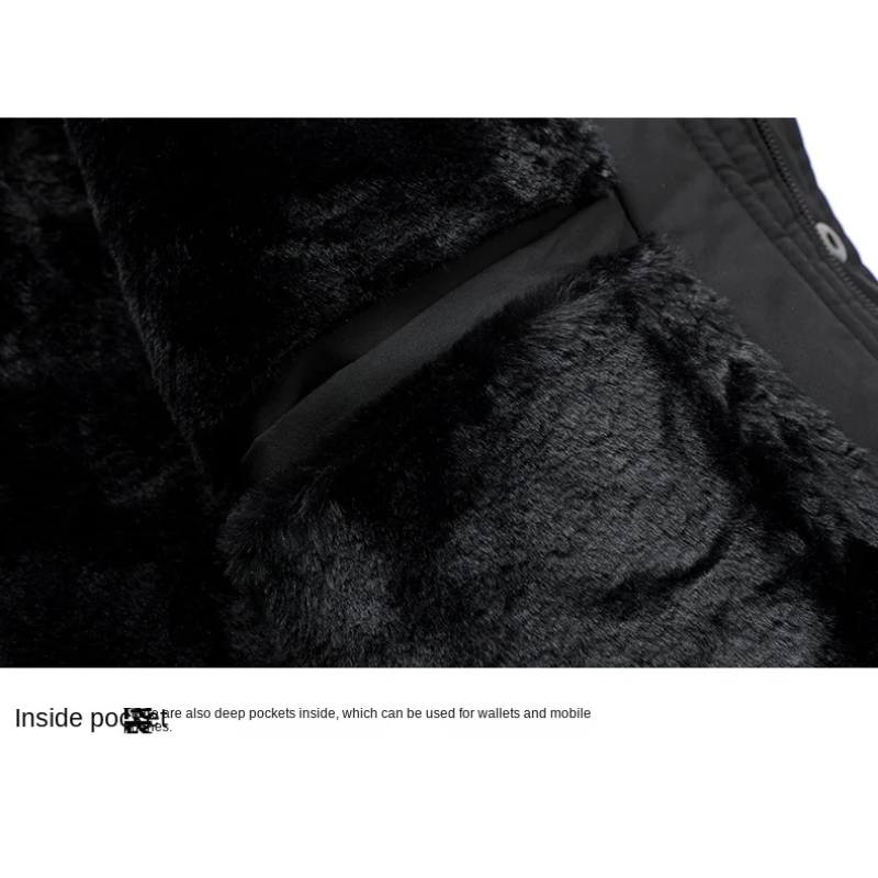 Parka hiver homme vue de face, capuche amovible, design élégant, couleur noire, résistante au froid et intempéries.