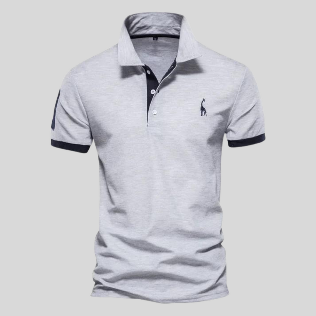 "Polo homme luxe col contrasté, tissu doux et coupe moderne, idéal pour un style élégant et confortable."