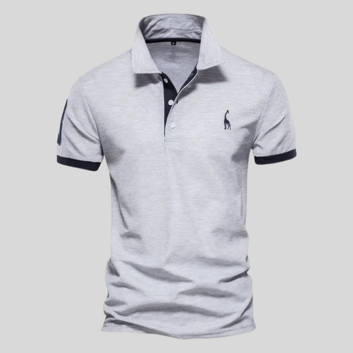 "Polo homme luxe col contrasté, tissu doux et coupe moderne, idéal pour un style élégant et confortable."