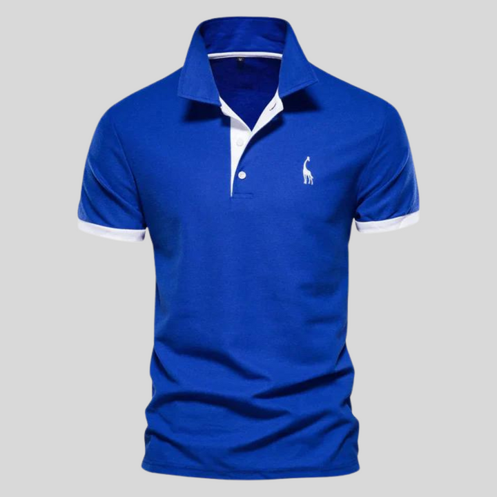 "Polo homme luxe col contrasté, tissu doux et coupe moderne, idéal pour un style élégant et confortable."