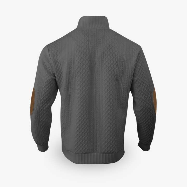 Pull homme chaud et doux en laine mérinos et cachemire, coupe élégante, couleur beige, pour style et confort hivernal.