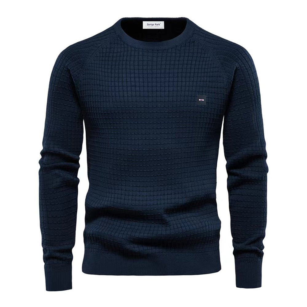 Pull homme élégant en tricot doux, design moderne, couleur beige, idéal pour toutes occasions, parfait pour l'automne.