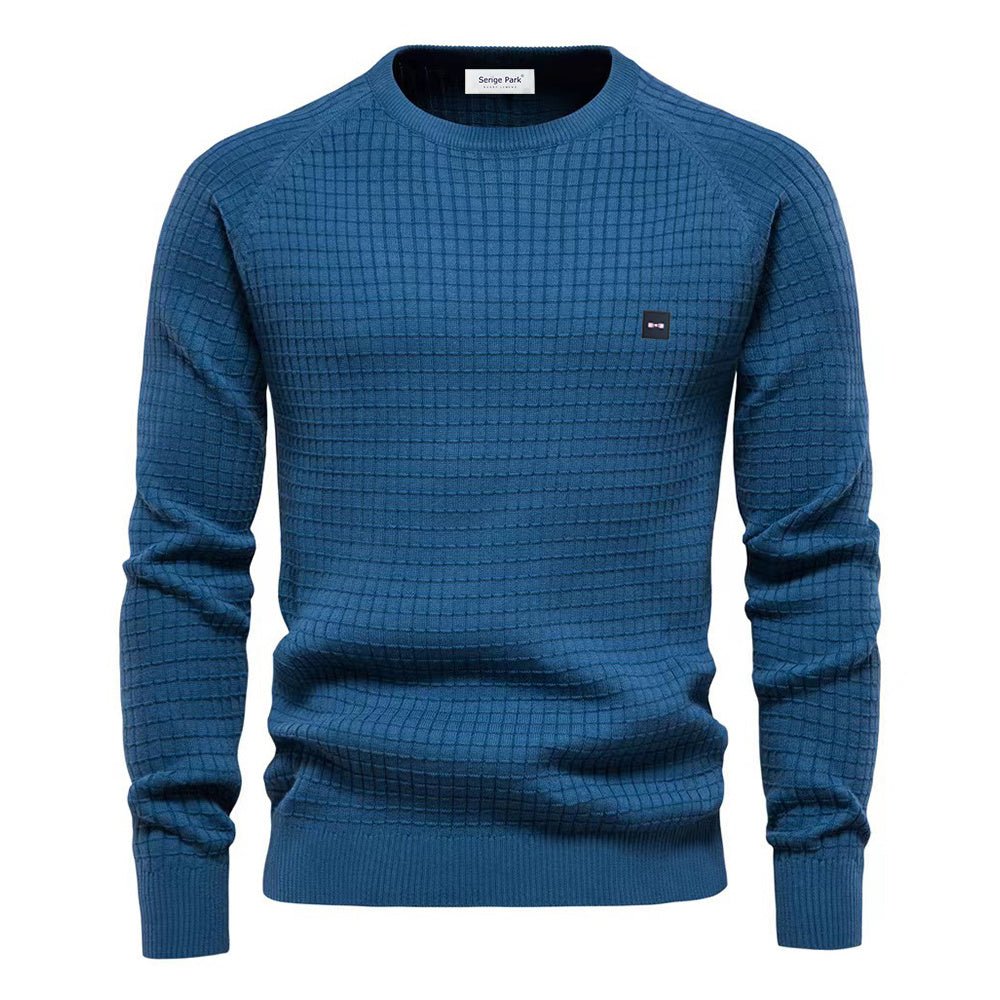 Pull homme élégant en tricot doux, design moderne, couleur beige, idéal pour toutes occasions, parfait pour l'automne.