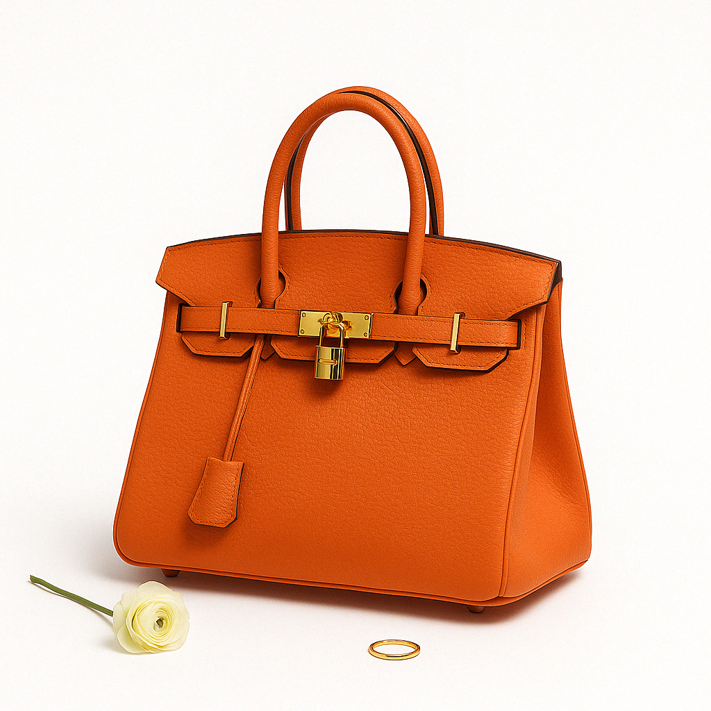 "Sac à main Élodie élégant en cuir véritable, lignes épurées, détails métalliques, intérieur spacieux, accessoire femme chic.