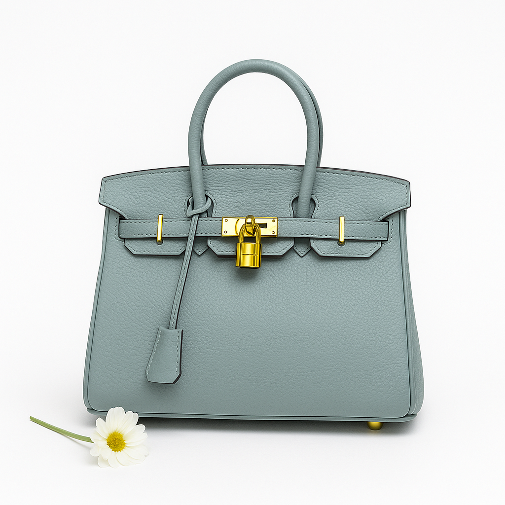 "Sac à main Élodie élégant en cuir véritable, lignes épurées, détails métalliques, intérieur spacieux, accessoire femme chic.