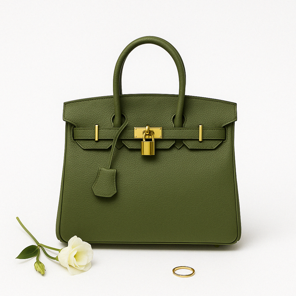 "Sac à main Élodie élégant en cuir véritable, lignes épurées, détails métalliques, intérieur spacieux, accessoire femme chic.