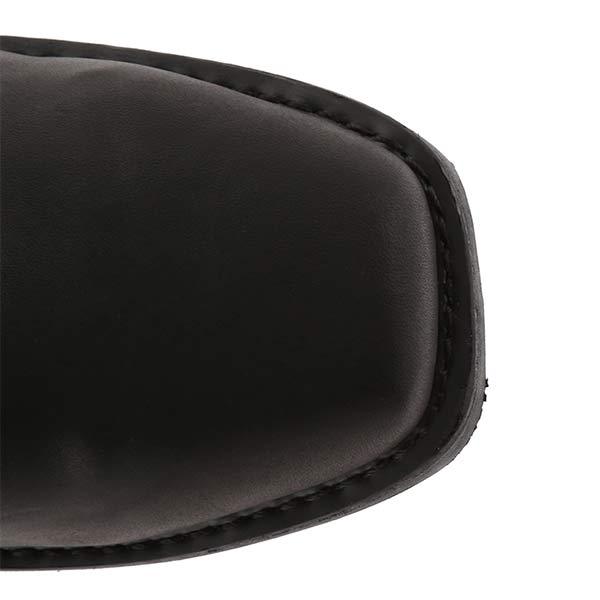 "Santiags élégantes en cuir pour homme avec zip latéral, design vintage robuste, semelle en caoutchouc, style western."