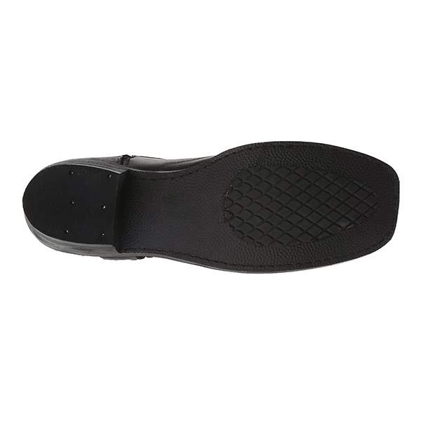 "Santiags élégantes en cuir pour homme avec zip latéral, design vintage robuste, semelle en caoutchouc, style western."