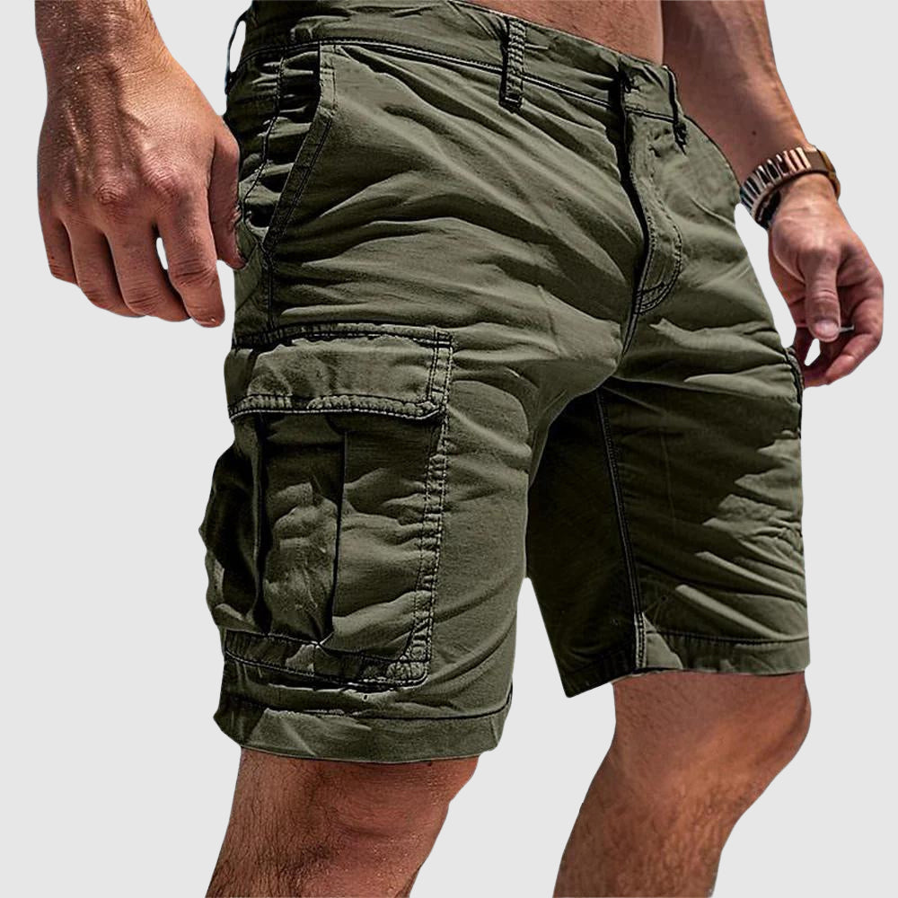 "Shorts cargo confortables pour hommes, style décontracté, tissu léger, multi-poches pratiques pour l'été."