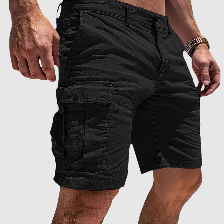 "Shorts cargo confortables pour hommes, style décontracté, tissu léger, multi-poches pratiques pour l'été."