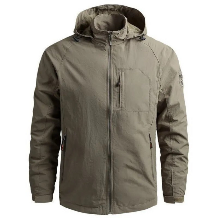 "Veste cargo homme été, légère, imperméable et respirante, avec poches pratiques et design polyvalent, idéale pour aventures.