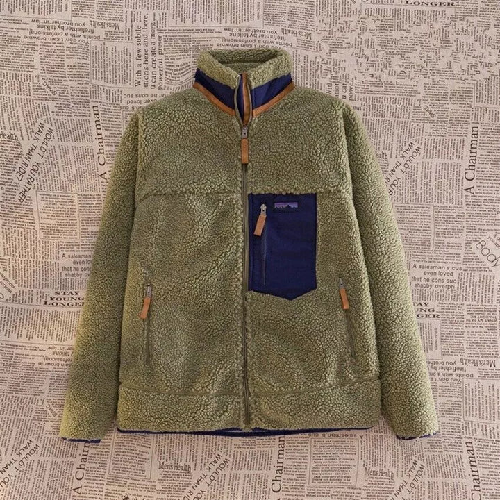 "Veste en laine polaire homme, col mandarin, coupe ajustée, zippée, élégante et chaude, adaptée à toutes saisons."