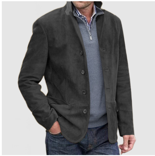 Veste en tricot homme chic, revers raffinés, bleu marine, idéale pour look élégant et confortable, style décontracté.