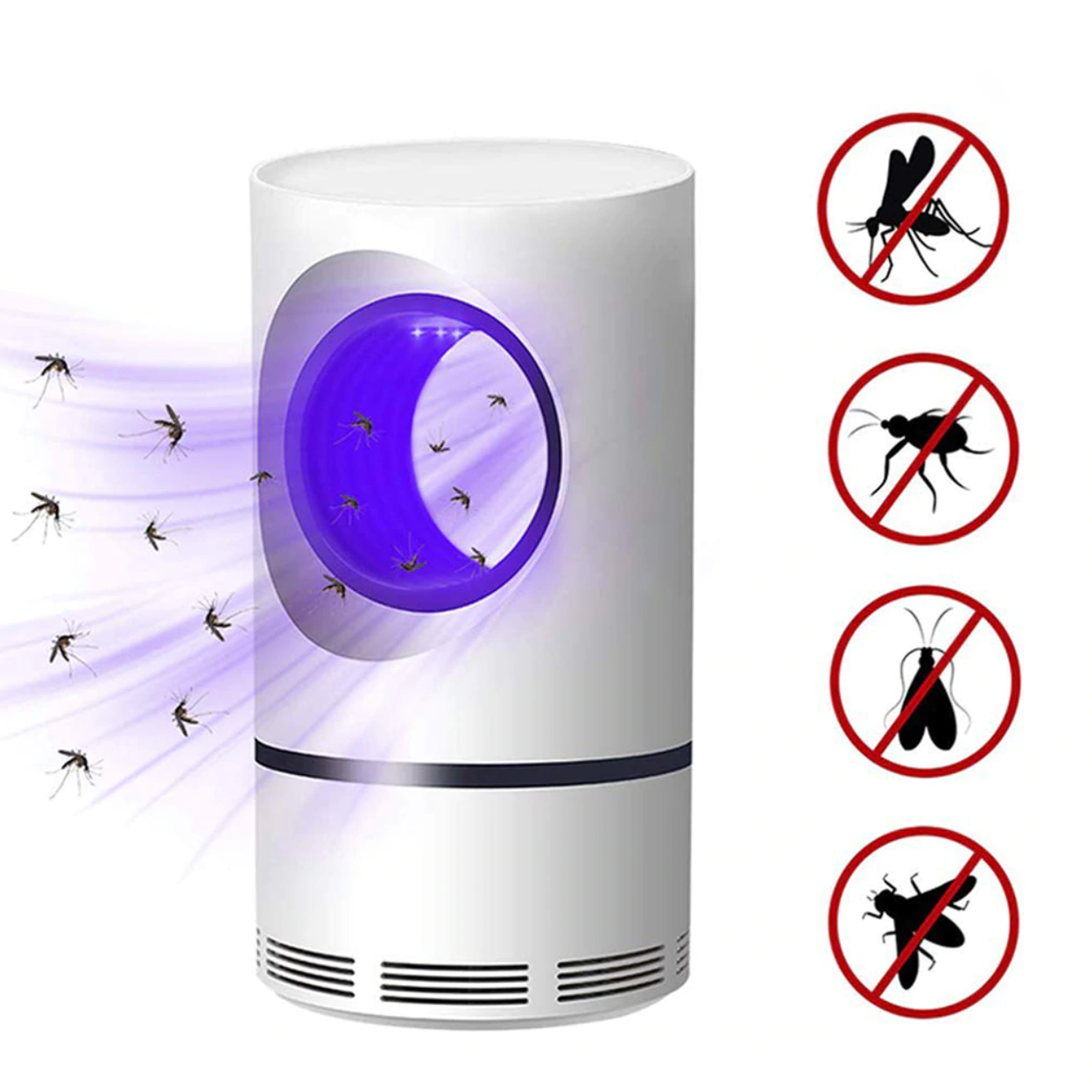 "Zapper anti-moustiques extérieur avec grille électrique, efficace et sécuritaire, idéal pour jardin et espace patio."