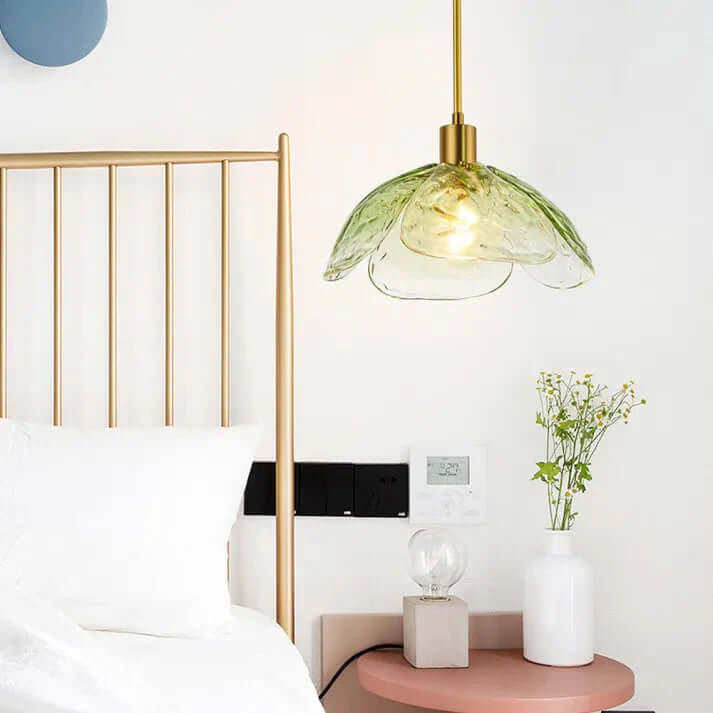 Lampe De Chevet Pendante Créative À Pétales De Fleurs