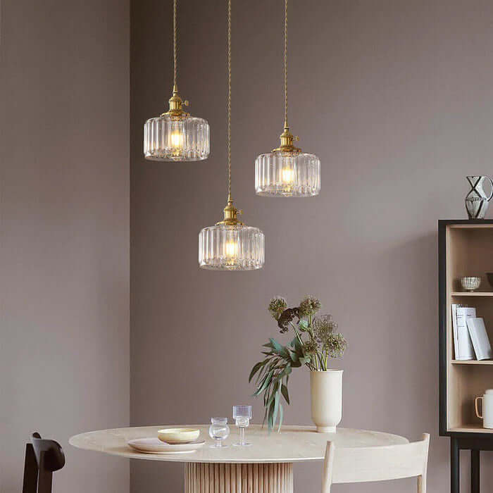Suspension Vintage Verre Cylindrique - éclairage intérieur