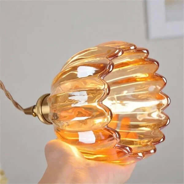 Suspension Japonaise Rétro En Verre À Fleurs