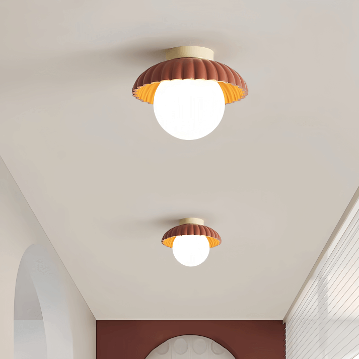 Plafonnier Fer et Verre - Éclairage Intérieur