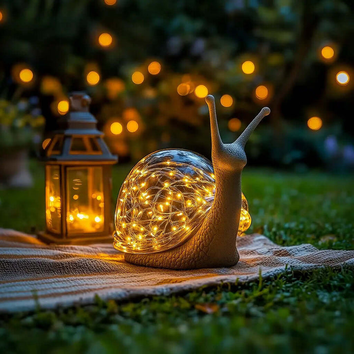 Sculpture Escargot Lumineux - Décoration Jardin Extérieur