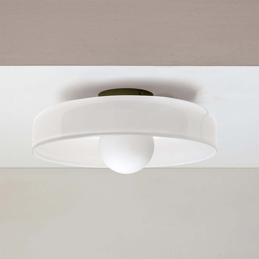Plafonnier Rond Moderne en Verre - Éclairage Intérieur