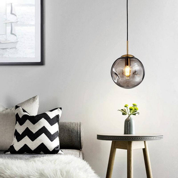 Brikey - Lampe Suspendue Sphérique En Verre