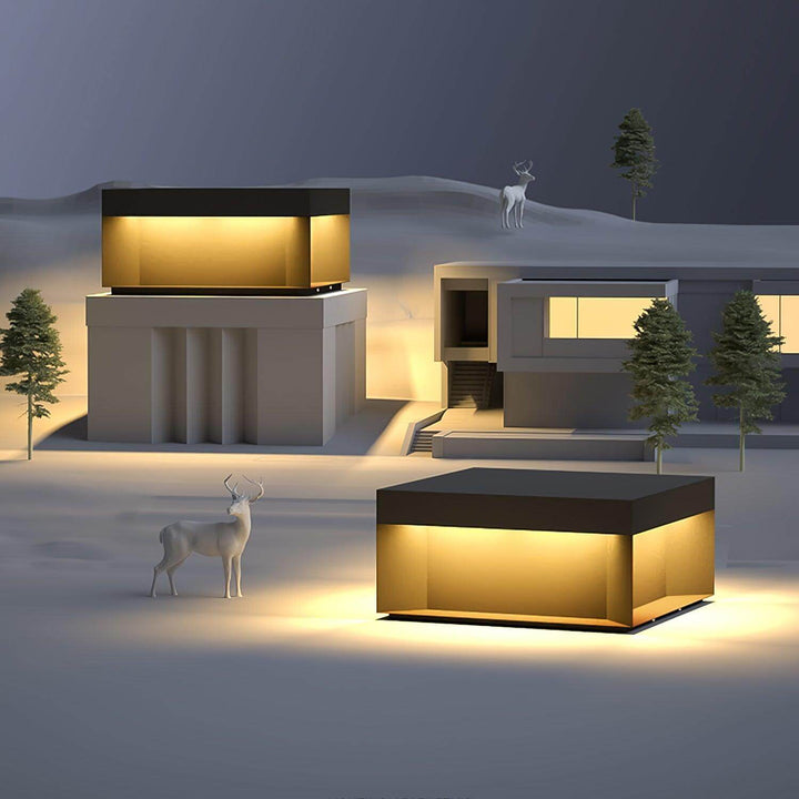 Boîtier Luminaire Extérieur - Éclairage Poteau Solaire LED