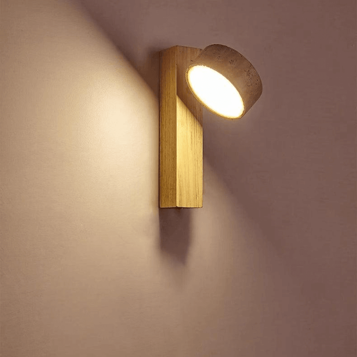 Lampe Murale En Travertin Blanc Cassé Wabi Sabi